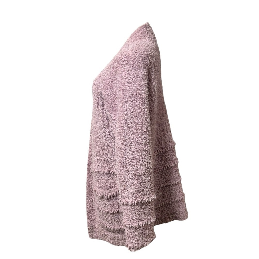 Barefoot Dreams CozyChic Plush Boardwalk Cardigan Mauve Purple Size Large - Picture 2 of 13
